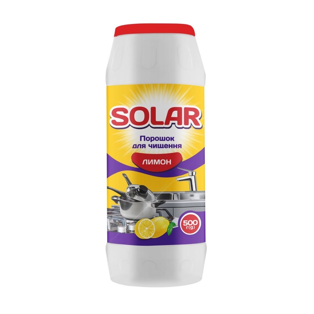 SOLAR Засіб чистячий порошкоподібний Лимон 500 мл